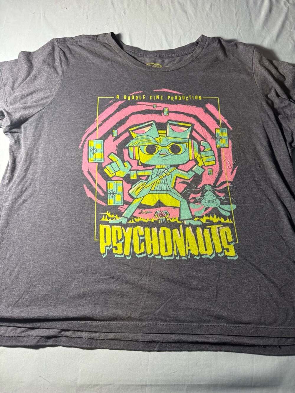 Fangamer Psychonauts 2 T-Shirt Size 4X Gray Graphic Tee